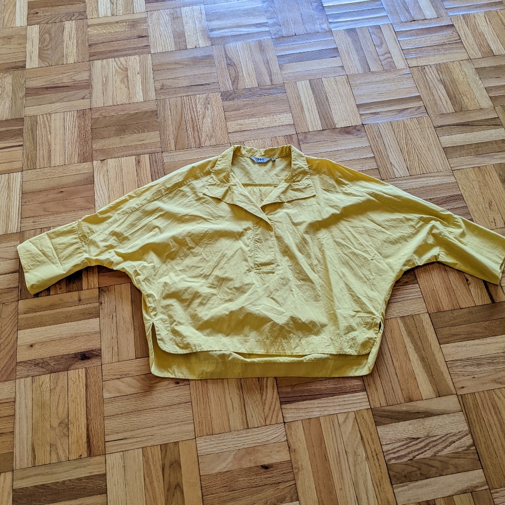 Oversized Cropped Yellow blouse S